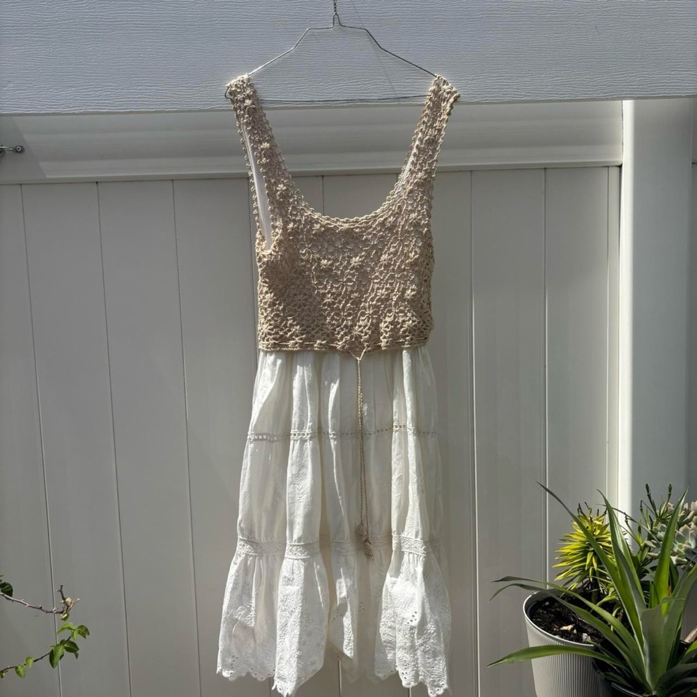 Anthropologie Beckett Crochet Dress